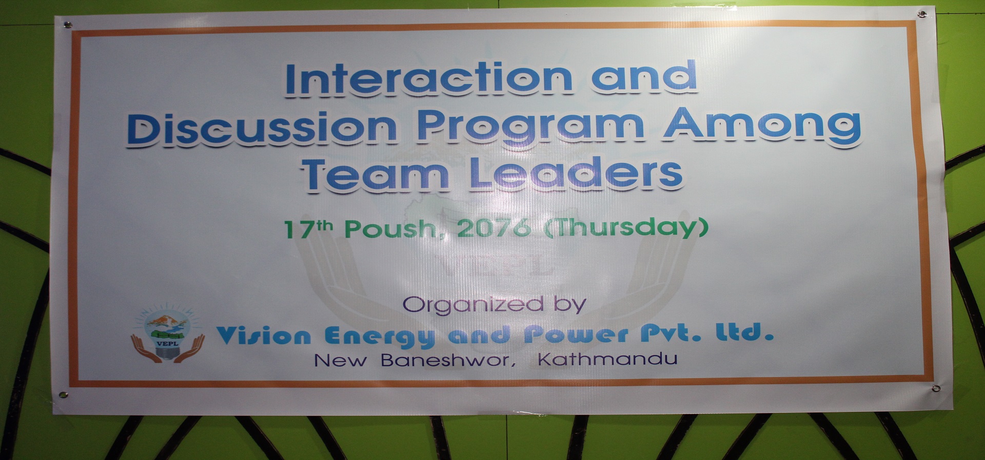 Interaction and discussion program among team leaders